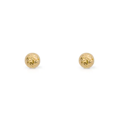 Fine Jewellery by John Greed 9ct Gold Small Textured Ball Stud Earrings