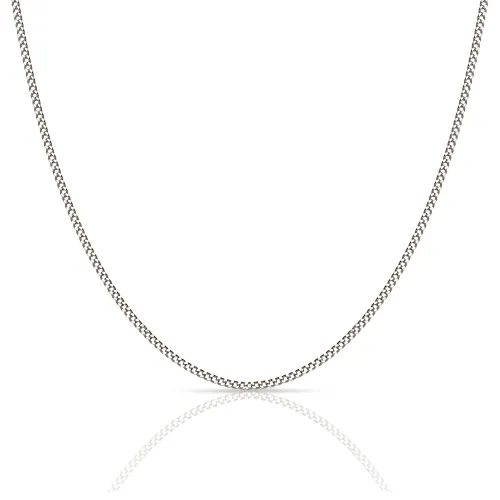 Fine Jewellery by John Greed 9ct White Gold Curb Chain with Extender