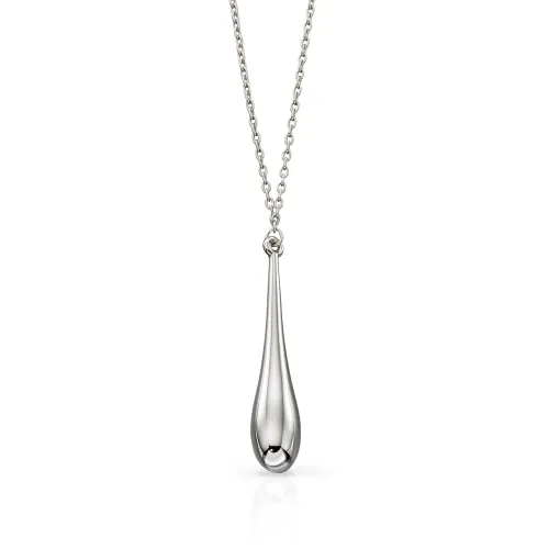 Fine Jewellery by John Greed 9ct White Gold Elongated Drop Necklace