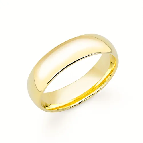 Fine Jewellery by John Greed 9ct Yellow Gold Court Wedding 5mm Ring