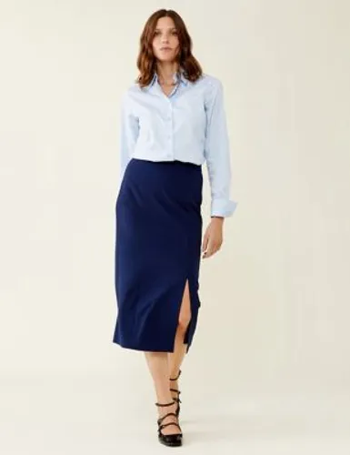 Finery London Womens Midi Pencil Skirt - 8 - Navy, Navy