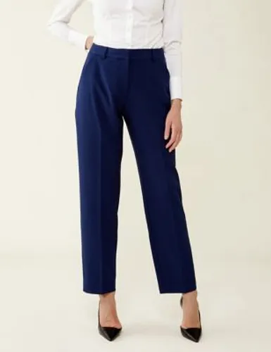 Finery London Womens Tapered Ankle Grazer Trousers - 12 - Navy, Navy