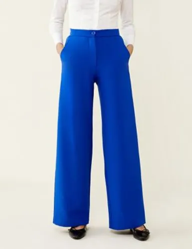 Finery London Womens Wide Leg Trousers - 10 - Blue, Blue