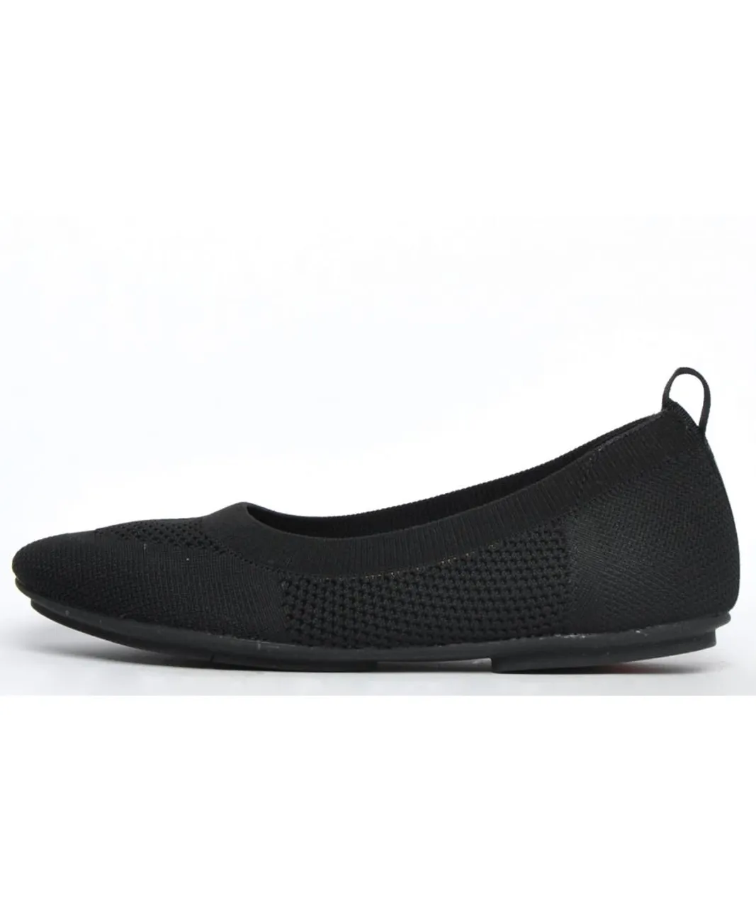 Fitflop Allegro E01 Multi-Knit Ballet Pumps Womens - Black Leather (archived)