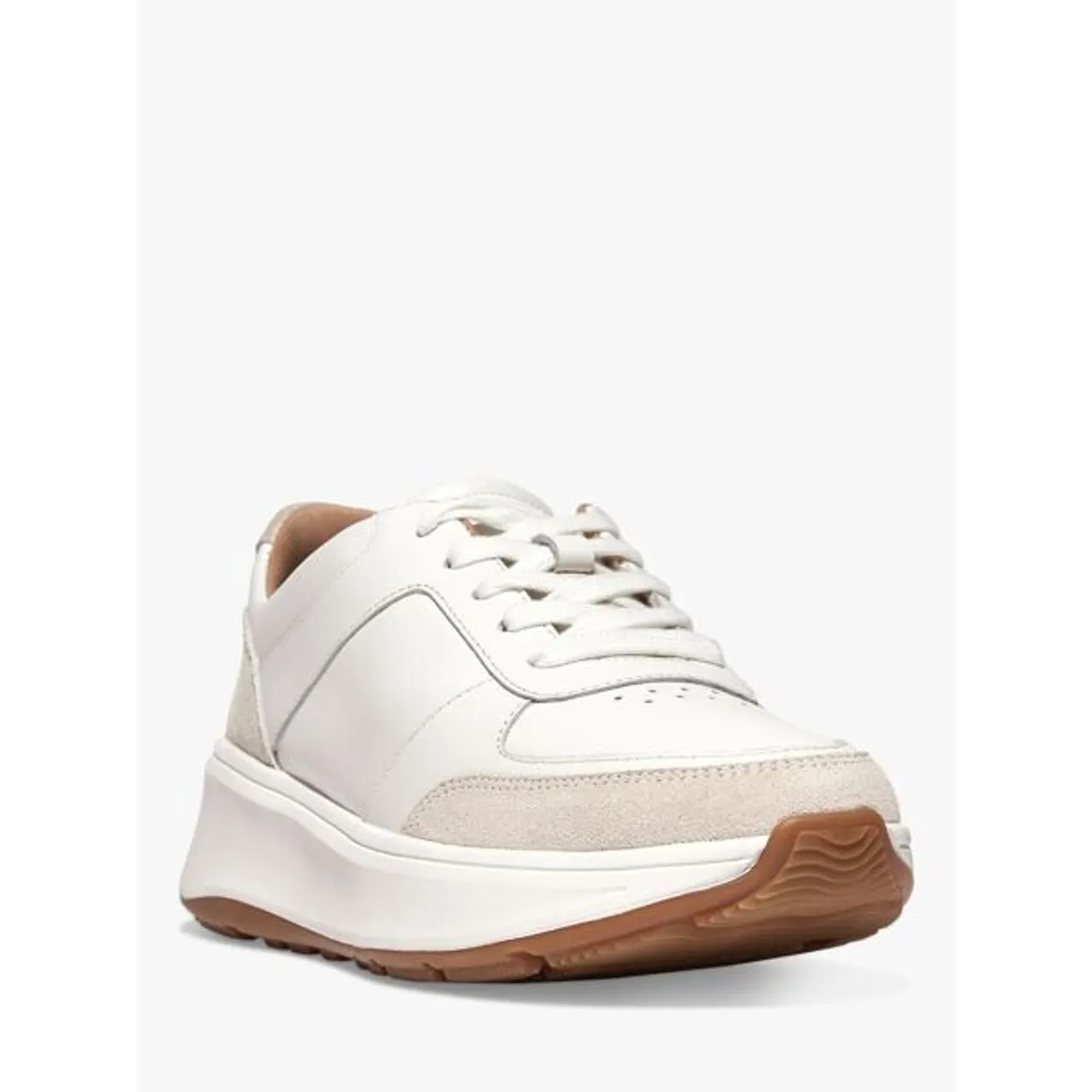 FitFlop Fmode Leather Chunky Trainers - Urban White - Female