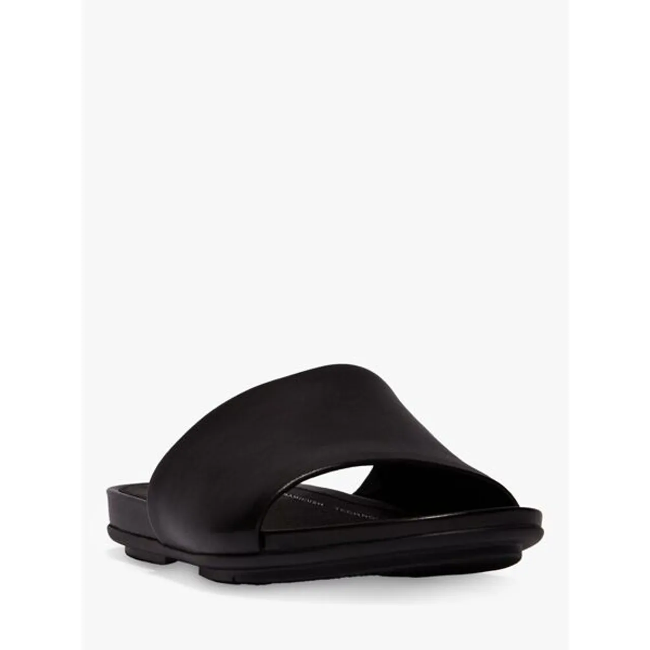 FitFlop Gracie Leather Sliders - All Black - Female
