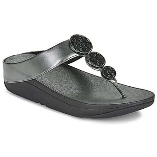 FitFlop  Halo Bead-Circle Metallic Toe-  women's Flip flops / Sandals (Shoes) in Black