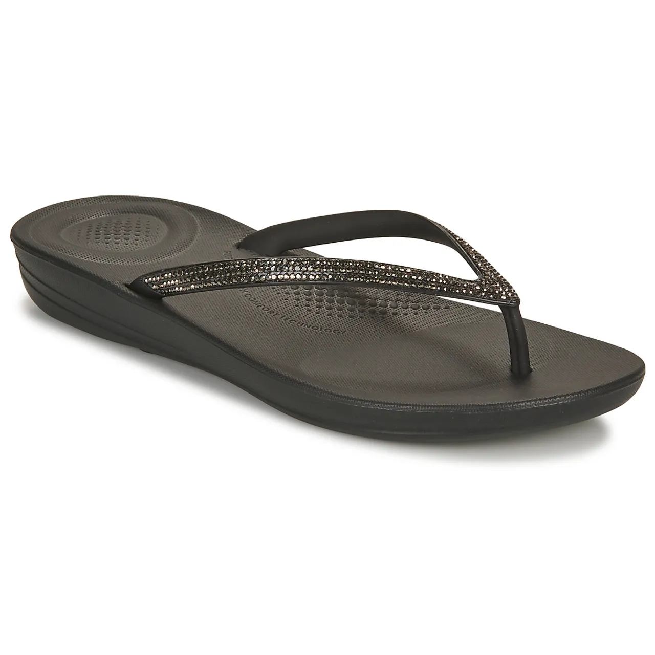 FitFlop  IQUSHION SPARKLE  women's Flip flops / Sandals (Shoes) in Black