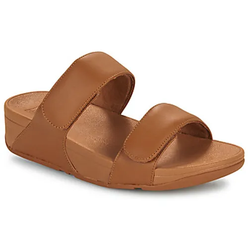 FitFlop  Lulu Adjustable Leather Slides  women's Sandals in Brown