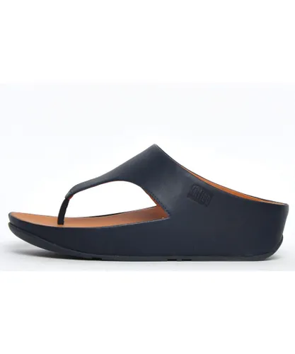 Fitflop Shuv Leather Toe-Post Womens - Navy