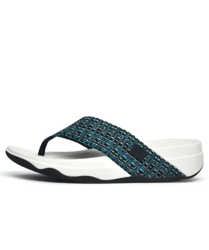 Fitflop Surfer Toe-Post Womens - Navy Mixed Material