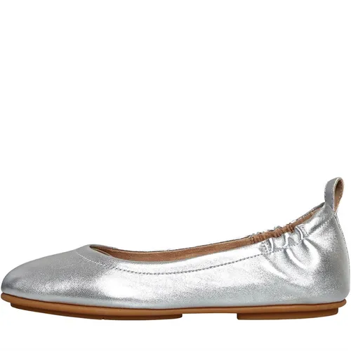 FitFlop Womens Allegro Ballerina Shoes Silver
