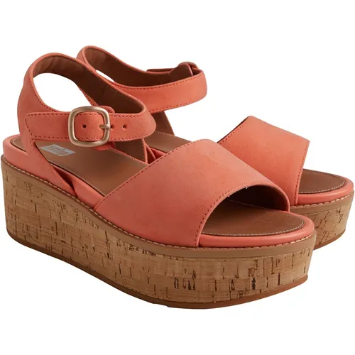 FitFlop Womens Eloise Wedge Sandals Sunshine Coral