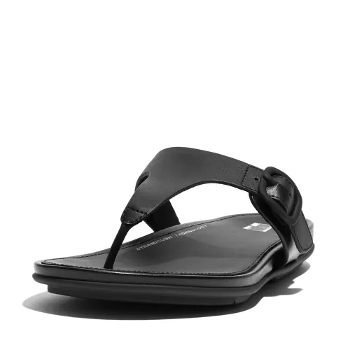 Fitflop Women's Gracie Rubber-Buckle Leather Toe-Post