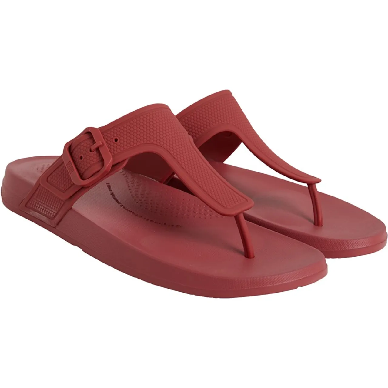 FitFlop Womens Iqushion Adjustable Buckle Sandals Dusky Red