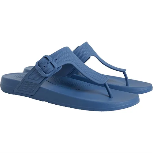 FitFlop Womens Iqushion Adjustable Buckle Sandals Sail Blue