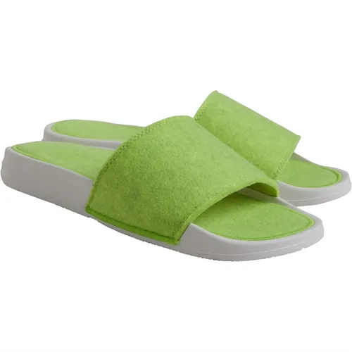 FitFlop Womens IQushion E01 Felt Slides Electric Yellow