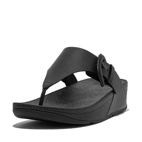 Fitflop Women's LULU Covered-Buckle RAW-Edge Leather