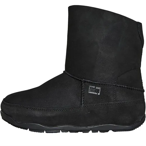 FitFlop Womens Original Mukluk Shorty Double-Face Shearling Boots All Black