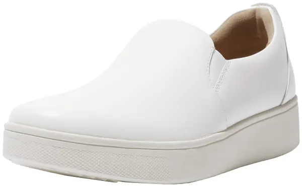 Fitflop Women's Rally Leather Slip On Skate Sneakers