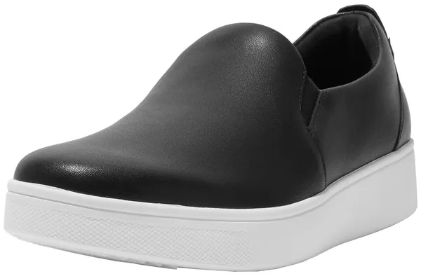 Fitflop Women's Rally Leather Slip On Skate Sneakers