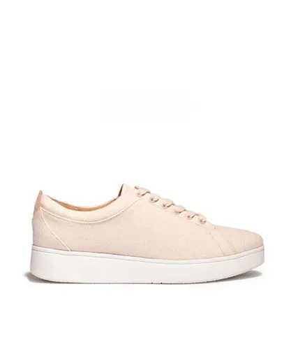 Fitflop Womenss Fit Flop Rally Canvas Trainers in Rose Canvas (archived)