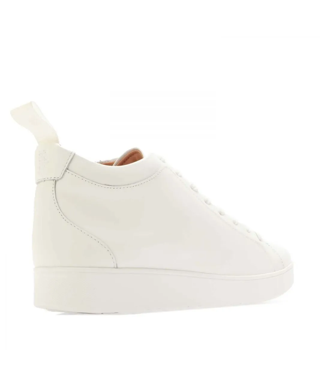 Fitflop Womenss Fit Flop Rally Leather High Top Trainers in White Leather (archived)