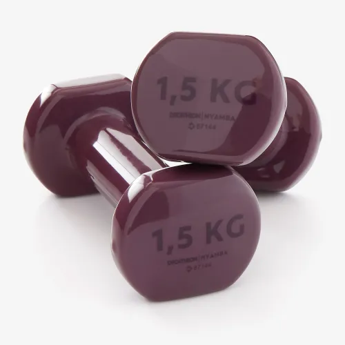 Fitness 1.5kg Dumbbells Twin-pack - Burgundy