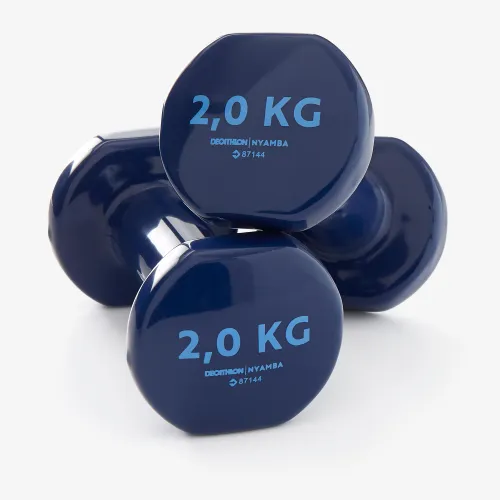 Fitness 2kg Dumbbells Twin-pack - Navy Blue