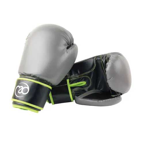 Fitness Mad Sparring Gloves - Green/Grey - 10oz