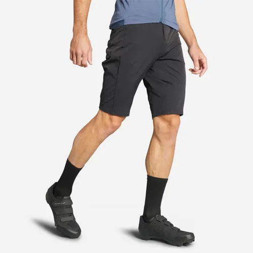 Fitted Mountain Bike Shorts Rockrider Race - Black