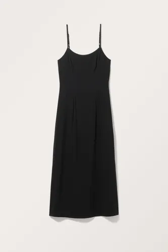 Fitted Sleeveless Maxi Dress - Black