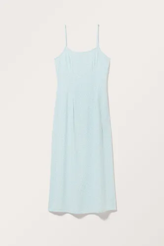 Fitted Sleeveless Maxi Dress - Blue
