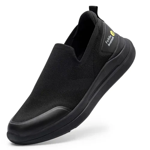 FitVille Mens Casual Slip On Trainers Extra Wide Fit