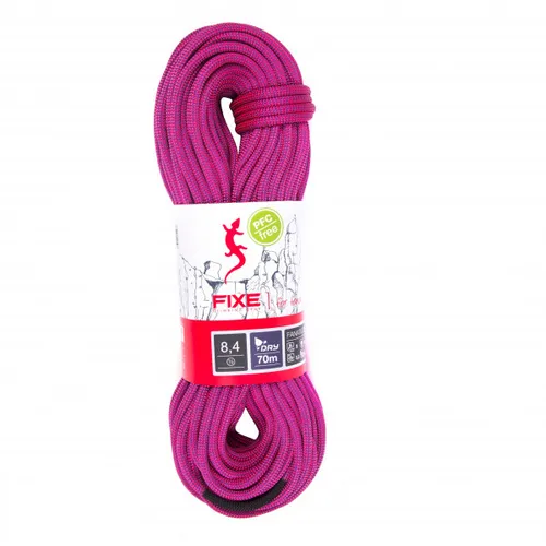 Fixe - Rope Fanatic Dry Ø 8,4 mm - Half rope size 60 m, pink