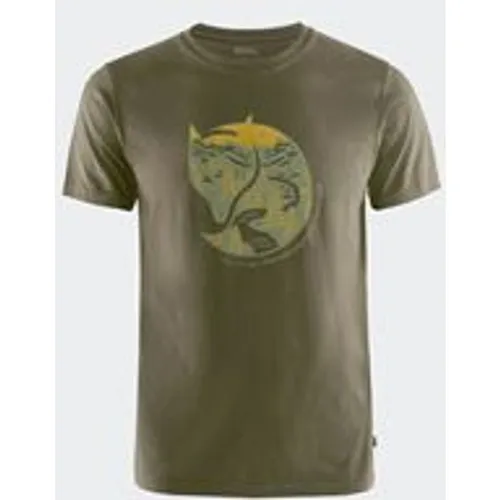 Fjallraven Men's Arctic Fox T-Shirt in Dark Olive