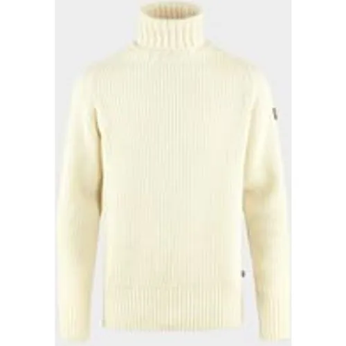 Fjallraven Men's Övik Roller Neck Sweater in Chalk White