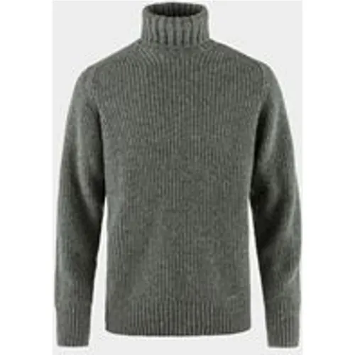 Fjallraven Men's Övik Roller Neck Sweater in Grey Melange