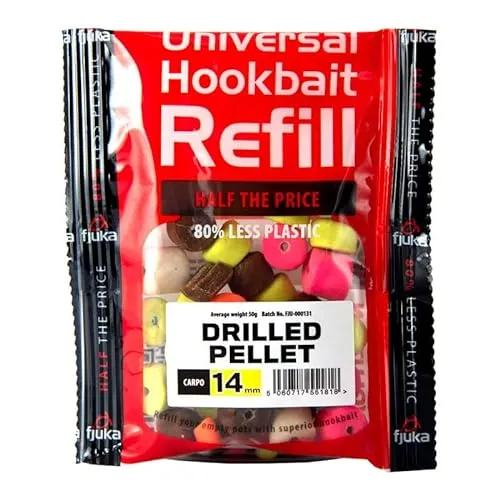 Fjuka Drilled Pellet 14mm REFILL | Big fish bait |