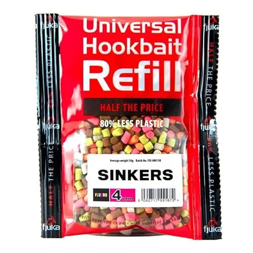 Fjuka Sinkers 4mm REFILL | Bright bottom bait | Stays on