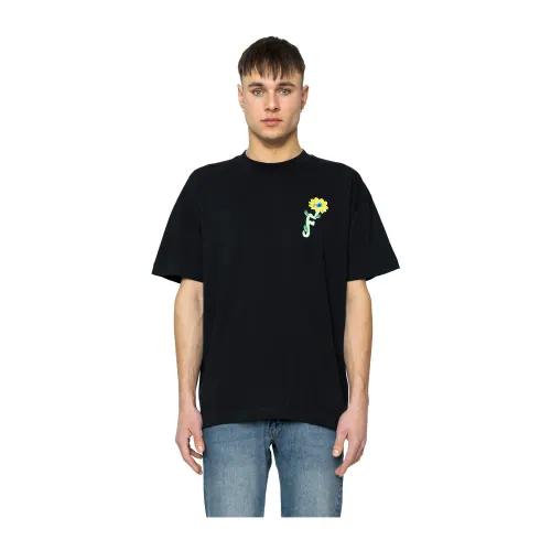 Flaneur Homme , Black Tortuous T-Shirt ,Black male, Sizes: