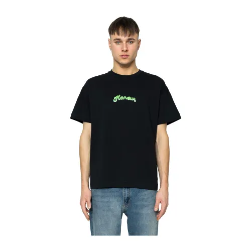Flaneur Homme , Watercolor T-Shirt in Black ,Black male, Sizes: