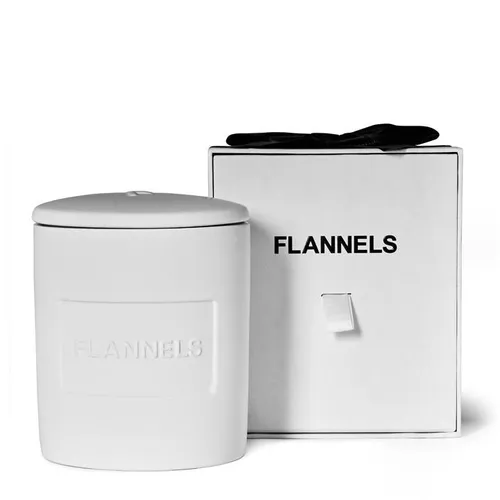 FLANNELS Ceramic 500g Candle - White