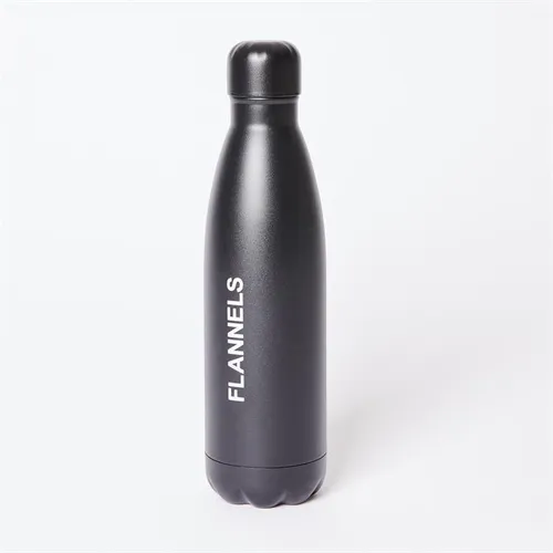 Flannels Metal Flask Water Bottle - Black