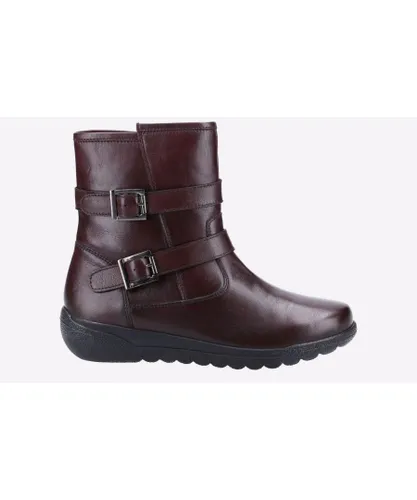 Fleet & Foster Zambia Wide Fit Womens Boots - Burgundy