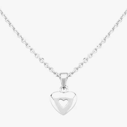 Fleur Kids Sterling Silver Heart Pendant Necklace ANP001304