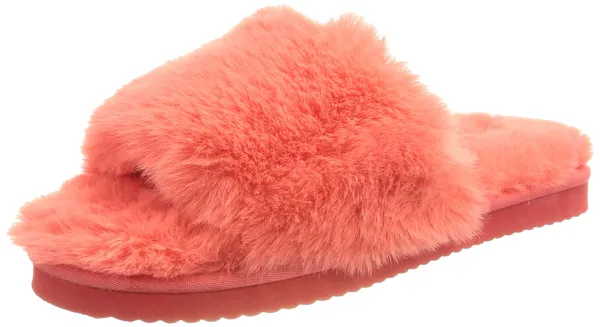flip*flop Women's slide*fur slippers. Red