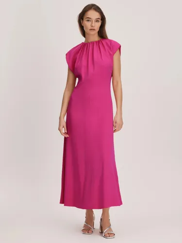 FLORERE Tie Back Midi Dress, Deep Pink - Deep Pink - Female