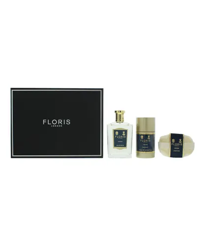 Floris Unisex Cefiro Eau de Toilette 100ml, Soap 100g + Deodorant Stick 75ml Gift Set - One Size