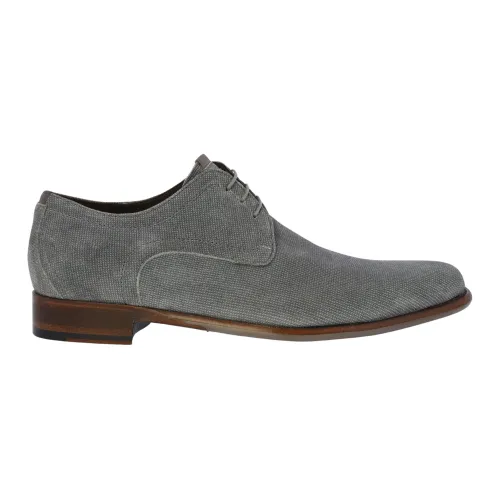 Floris van Bommel , Grey Suede Dress Shoes ,Gray male, Sizes: